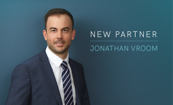 Johnathan Vroom New Partner annoucement