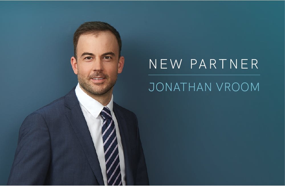 Johnathan Vroom New Partner annoucement